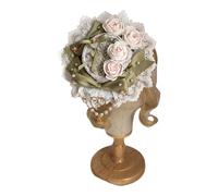 Pince à cheveux en forme de chapeau de mariée, élégante, décoration florale, pour mariage et événement