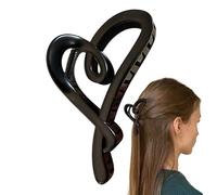 Pince à cheveux en forme de cœur - 7 cm - Clip mat - Poignée antidérapante - Accessoire de mode élégant avec une forte prise en main pour les femmes et les filles qui coiffent les jours à la fête