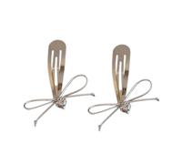 Pince à cheveux en forme de cœur - Accessoire sophistiqué - Nœud - Magnifique pendentif en forme de cœur