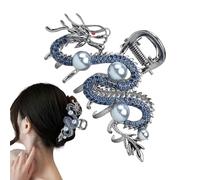 Pince à cheveux en forme de dragon chinois - Taille 3,54 pouces, épingle à cheveux en métal du zodiaque, accessoire pour cheveux doré de l'année | Cadeau d'anniversaire de fête des mères