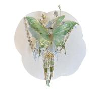Pince à cheveux en forme de fleur - 12 cm - Rose brillante - Nœud en soie - Pour jeunes filles, danse, mariée, plage, cosplay, bal, festival, mariage et école