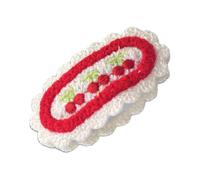 Pince à cheveux en forme de fleur de fruits tricotée à la main antidérapante pour fille - Coiffe pour femme et adolescente - Accessoires pour cheveux doux