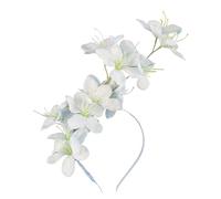 Pince à cheveux en forme de fleur de jasmin artificielle avec fibre de polyester pour décoration de fête de mariage et photo de vieux mariage