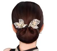 Pince à cheveux en forme de fleur en strass élégante exquise paresseuse bigoudi rétro brillant Headwear Queue de cheval M2T3 Accessoires pour femmes
