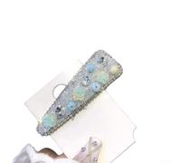 Pince à cheveux en forme de fleur en strass pour filles, élégante pince à cheveux avec pierres scintillantes, pour frange et rebelles pour un usage quotidien (abricot)