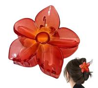 Pince à cheveux en forme de fleur ? Épingle à cheveux tropicale transparente | Grandes pinces florales pour femmes, coiffe sur le thème de la plage pour les vacances en bord de mer, pince à cheveux