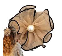 Pince à cheveux en forme de fleur - Pince à cheveux en acrylique perlé solide | Support à cheveux pour queue de cheval de fée | Pince à cheveux antidérapante pour femme