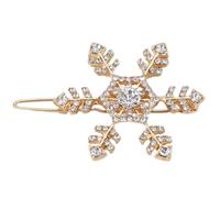 Pince à cheveux en forme de flocon de neige, Gold | Belles barrettes à cheveux avec scintillants pour dames à la mode, accessoires pour mariages et fêtes