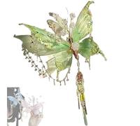 Pince à cheveux en forme de larmes de papillon, design papillon et perles pour coiffures, ailes mobiles 3D, grandes pinces à cheveux en forme d'aile de fée, barrette élégante pour fête au quotidien