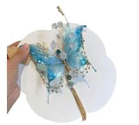 Pince à cheveux en forme de larmes de papillon, design papillon et perles pour coiffures, grandes pinces à cheveux en forme d'aile de fée, barrette élégante pour fête au quotidien