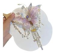 Pince à cheveux en forme de larmes de papillon, design papillon et perles pour coiffures, grandes pinces à cheveux en forme d'aile de fée, barrette élégante pour fête au quotidien