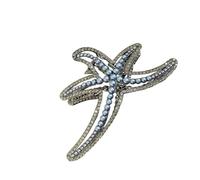 Pince à cheveux en forme d'étoile de mer avec strass étincelants en alliage robuste pour femme élégante au quotidien