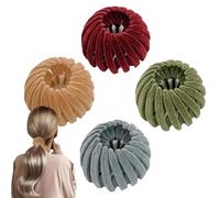 Pince à cheveux en forme d'oiseau, support pour | 4 x bandes à cheveux avec peigne type d'oiseaux - Fabricant de chignons rétractables, supports antidérapants élégants pour co