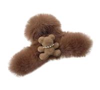 Pince à cheveux en forme d'ours en peluche | Animal Haarthing, avec son ours en peluche doux et moelleux, cette pince à cheveux sertie de cristaux est un cheveu à la mode