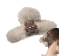 Pince à cheveux en forme d'ours en peluche | Animal Haarthing, avec son ours en peluche doux et moelleux, cette pince à cheveux sertie de cristaux est un cheveu à la mode