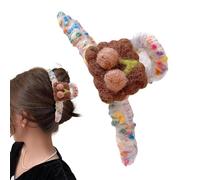 Pince à cheveux en fourrure - Pinces créatives en forme de requin | Grande barrette à forte tenue, pince à cheveux réutilisable pour cheveux épais, bouclés ou raides