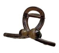 Pince à cheveux en perles dégradées pour femme, faite à la main avec une forte tenue, design de boule élégant pour l'été au quotidien, pince à cheveux dégradée marron (B)
