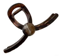 Pince à cheveux en perles dégradées pour femme, faite à la main avec une forte tenue, design de boule élégant pour l'été au quotidien, pince à cheveux dégradée marron (I)