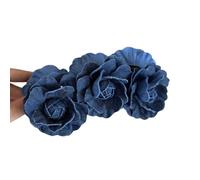 Pince à cheveux en plastique avec fleur de camélia bleu, motif requin doux pour l'été, printemps, tempérament polyvalent, arrière de la tête, pince à cheveux en plastique (style B)