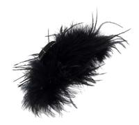 Pince à cheveux en plumes noires, coiffe en plumes noires, accessoires pour cheveux en plumes, utilisation festival, grandes plumes d'autruche artificielles pour cheveux fins et épais