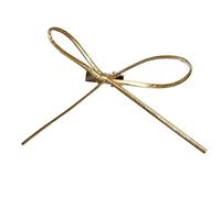 Pince à cheveux en PU avec nœud - Collier des années 2000 - Nœud plat - Épingle à cheveux élégante - Pour bouquets