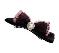 Pince à cheveux en tweeds pour princesse avec nœud papillon - Joli support solide - Accessoires à cheveux antidérapants - Épingles à cheveux pour filles