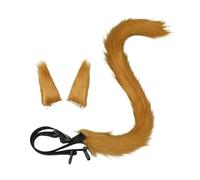 Pince à cheveux et queue de chat en fourrure - Accessoire de cosplay en peluche douce - Pliable - Pour fête à thème adulte