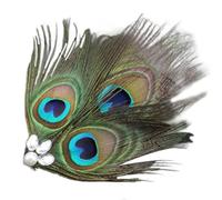 Pince à cheveux ethnique à plumes pour femme, bibi pour hippocampe, mariage, fête de thé, pince à cheveux latérale années 1920 et 1920