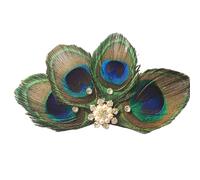 Pince à cheveux ethnique à plumes pour femme, bibi pour hippocampe, mariage, fête de thé, pince à cheveux latérale années 1920 et 1920