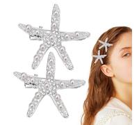 Pince À Cheveux Étoile De Mer - Épingles À Cheveux Plage, Accessoires Pour Cheveux Filles | Accessoires Mignons Et Confortables Pour Cheveux, Ensemble De Pinces Étoile De Mer Pour Ajouter Une Touche