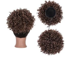 pince à cheveux Extension de queue cheval élastique avec cordon serrage, chignon bou t moelleux, chouchous synthétiques(5)