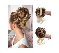 pince à cheveux Extensions de cheveux synthétiques bouclés en chignon décoiffé avec pinces et vrilles(86-10)