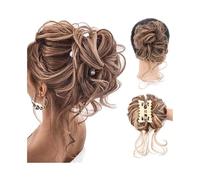 pince à cheveux Extensions de cheveux synthétiques bouclés en chignon décoiffé avec pinces et vrilles(12H24)