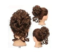 pince à cheveux Extensions de cheveux synthétiques en chignon bou t décoiffé avec élastique(12)