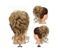pince à cheveux Extensions de cheveux synthétiques en chignon bou t décoiffé avec élastique(16)