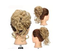 pince à cheveux Extensions de cheveux synthétiques en chignon bou t décoiffé avec élastique(24)