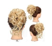 pince à cheveux Extensions de cheveux synthétiques en chignon bou t décoiffé avec élastique(27H613)