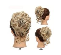 pince à cheveux Extensions de cheveux synthétiques en chignon bou t décoiffé avec élastique(27T613)