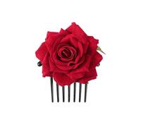 Pince à Cheveux Fleur Rose Lot de 2 pinces à cheveux doubles en flanelle rose for femmes et filles, bandeau, fourchette, peigne, épingle à cheveux, fleur(Color1)