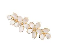 Pince à cheveux florale en strass étincelants avec mécanisme à ressort pour femmes filles épingle à cheveux fête mariage maintien sûr