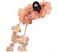 Pince à cheveux florale pour femme, 11 cm, faite à la main, accessoire de cheveux bohème avec charme vintage et prise en main confortable sécurisée pour les vacances (rose 2)