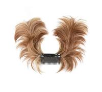 Pince à cheveux for chignon en désordre Postiche à pince facile à utiliser Coiffures polyvalentes Perruque moelleuse for cheveux fins ou épais Look élégant chic(Light Brown)