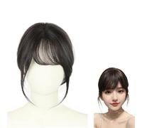 Pince À Cheveux for Frange,Clip De Couverture 3D À 360° Dans La Frange,Compléments Capillaires for Femmes Postiches 100% Naturels,Perruques À Franges Avec Branches for Un Usage Quotidien(Black)