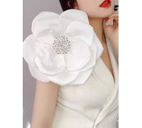 Pince À Cheveux Française Perlée Faite À La Main,Grande Épingle De Fille De Fleur,Sens Du Design Exquis,Broche Littéraire De Luxe - Type White #B
