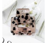 Pince à cheveux géométrique à l'acide acétique pour femme, 2,5 x 2,5 x 2 cm, couleur vive pour coiffures mi-hautes, queues de cheval et tresses, légère et compacte, usage quotidien et occasions