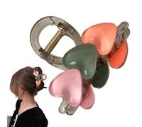 Pince À Cheveux Griffe Pince Griffe Antidérapante Mode À Mâchoires | Forme De Cœur Pour Travail École Fêtes Sports Voyages Petite Amie Épouse Amie Sœur Fille Mère Cheveux Bouclés