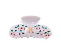 Pince à cheveux initiale K pour fille, acrylique, pointe percée K | Épingles à cheveux en acrylique pour adolescentes, accessoires de mode pour anniversaire, Noël et fête, idées tendance