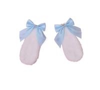 Pince à cheveux Kawaii pour femmes et filles - Adorable lapin en peluche - Épingle à cheveux - Couleur bonbon - Ruban - Nœud Lolita - Accessoires pour cheveux - Bleu ciel