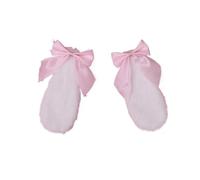 Pince à cheveux Kawaii pour femmes et filles - Adorable lapin en peluche - Épingle à cheveux - Couleur bonbon - Ruban - Nœud Lolita - Accessoires de cheveux pour cosplay (rose clair)
