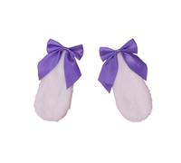 Pince à cheveux Kawaii pour femmes et filles, oreilles de lapin mignonnes en peluche, ruban couleur bonbon, nœud Lolita Cosplay Accessoires pour cheveux (violet)